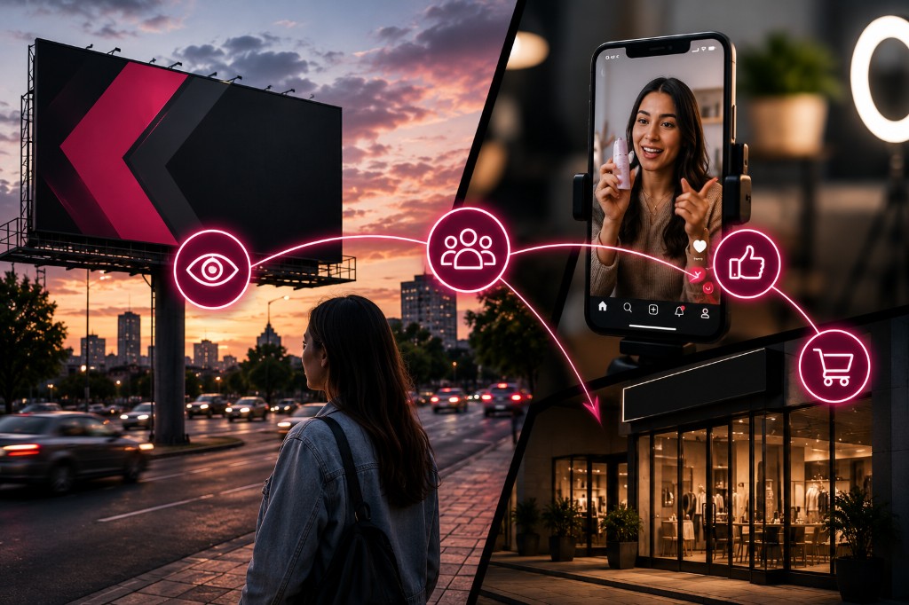 Combinar publicidad exterior e influencer marketing